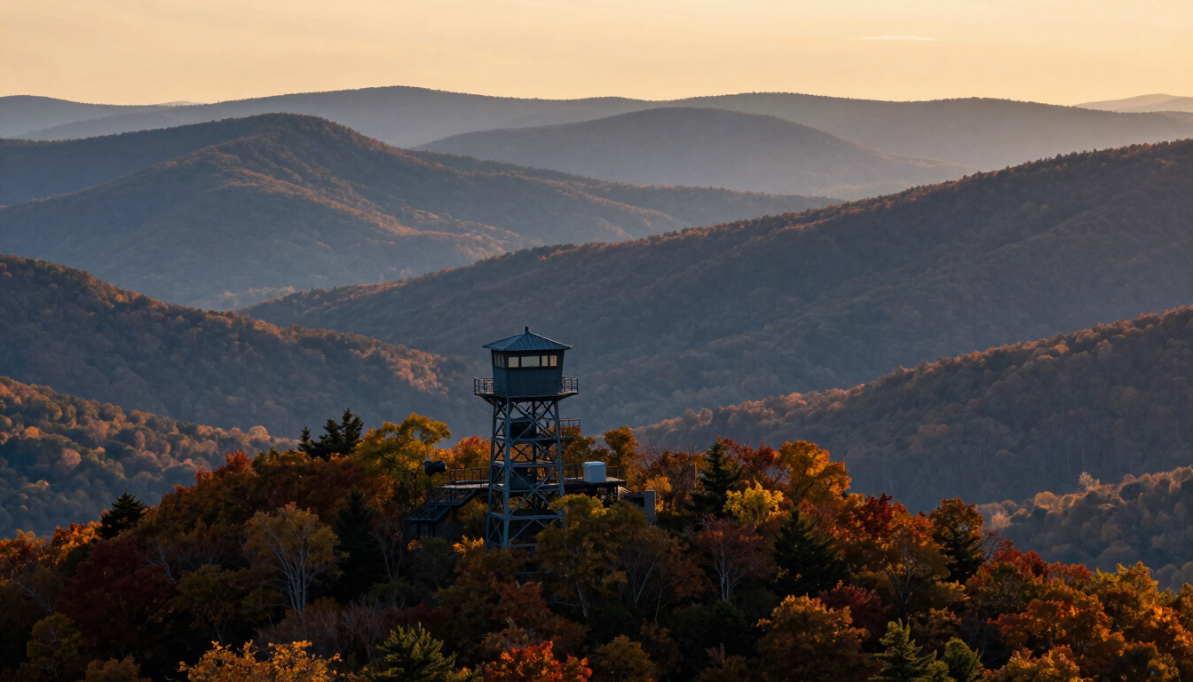 Forest-covered Shawangunk ridge near Wurtsboro, New York